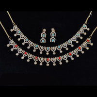 Tanish Art Jewellery Heritage Polki Kundan And Austrian Stone Necklace Set