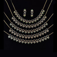 Tanish Art Jewellery Modern Glam Polki Kundan And Austrian Stone Necklace Set