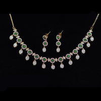 Tanish Art Jewellery Luxury Polki Kundan And Austrian Stone Necklace Set