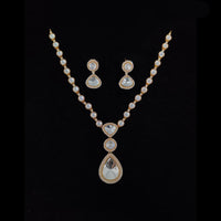 Tanish Art Jewellery Luxury Polki Kundan And Austrian Stone Necklace Set