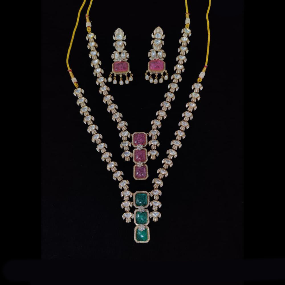 Tanish Art Jewellery Classic Polki Kundan And Austrian Stone Necklace Set