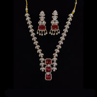 Tanish Art Jewellery Classic Polki Kundan And Austrian Stone Necklace Set