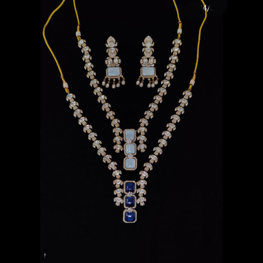 Tanish Art Jewellery Classic Polki Kundan And Austrian Stone Necklace Set