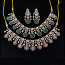 Tanish Art Jewellery Classic Polki Kundan And Austrian Stone Necklace Set