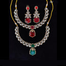 Tanish Art Jewellery Elegant Polki Kundan And Austrian Stone Necklace Set