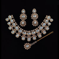 Tanish Art Jewellery Festive Ready Polki Kundan And Austrian Stone Necklace Set