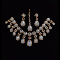 Tanish Art Jewellery Festive Ready Polki Kundan And Austrian Stone Necklace Set