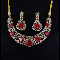 Tanish Art Jewellery Classic Polki Kundan And Austrian Stone Necklace Set