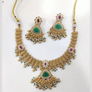Tanish Art Jewellery Royal Pota Stone And Pearl Necklace Set 