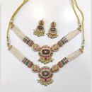 Tanish Art Jewellery Royal Pota Stone And Pearl Necklace Set 