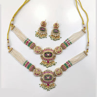 Tanish Art Jewellery Royal Pota Stone And Pearl Necklace Set 