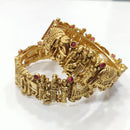 Tanish Art Jewellery Heritage Pota Stone Temple Openable Bangles Set