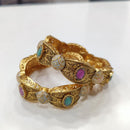 Tanish Art Jewellery Heritage Pota Stone And Meenakari Bangles Set