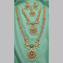 Tanish Art Jewellery Designer Pota Stone And Pearl Double Necklace Set