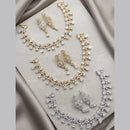 Tanish Art Jewellery Trendy American Diamond Necklace Set 