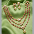 Tanish Art Jewellery Premium Pota Stone And Beads Ethnic Necklace Set 