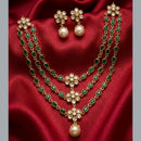 Tanish Art Jewellery Premium Pota Stone And Beads Ethnic Necklace Set