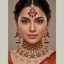 Tanish Art Jewellery Heritage Kundan Stone And Pearl Bridal Choker Necklace Set