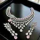 Tanish Art Jewellery Glamorous American Diamond Necklace Set