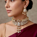 Tanish Art Jewellery Glamorous American Diamond Choker Necklace Set