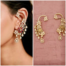 Tanish Art Jewellery Royal Kundan Stone Earcuff Dangler Earrings