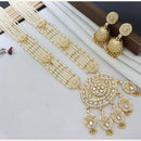 Tanish Art Jewellery Classic Pota Stone And Pearl Long Necklace Set