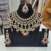 Tanish Art Jewellery Elegant Pota Stone Pearl And Beads Necklace Set 