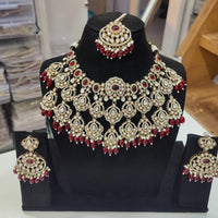 Tanish Art Jewellery Elegant Pota Stone Pearl And Beads Necklace Set