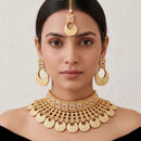 Tanish Art Jewellery Elegant Pota Stone And Meenakari Choker Necklace Set