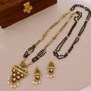 Tanish Art Jewellery Classic Pota Stone And Black Beaded Mangalsutra