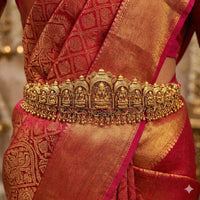 Tanish Art Jewellery Traditional Pearl And Pota Stone Temple Kamarband for Bridal & Festive Look