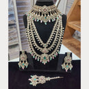Tanish Art Jewellery Grand Polki Kundan Pearl And Beads Double Necklace Set