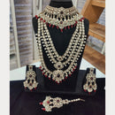 Tanish Art Jewellery Grand Polki Kundan Pearl And Beads Double Necklace Set