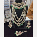 Tanish Art Jewellery Grand Polki Kundan Pearl And Beads Double Necklace Set