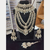 Tanish Art Jewellery Grand Polki Kundan Pearl And Beads Double Necklace Set