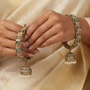 Tanish Art Jewellery Stylish Pota Stone And Pearl Bangles Set 