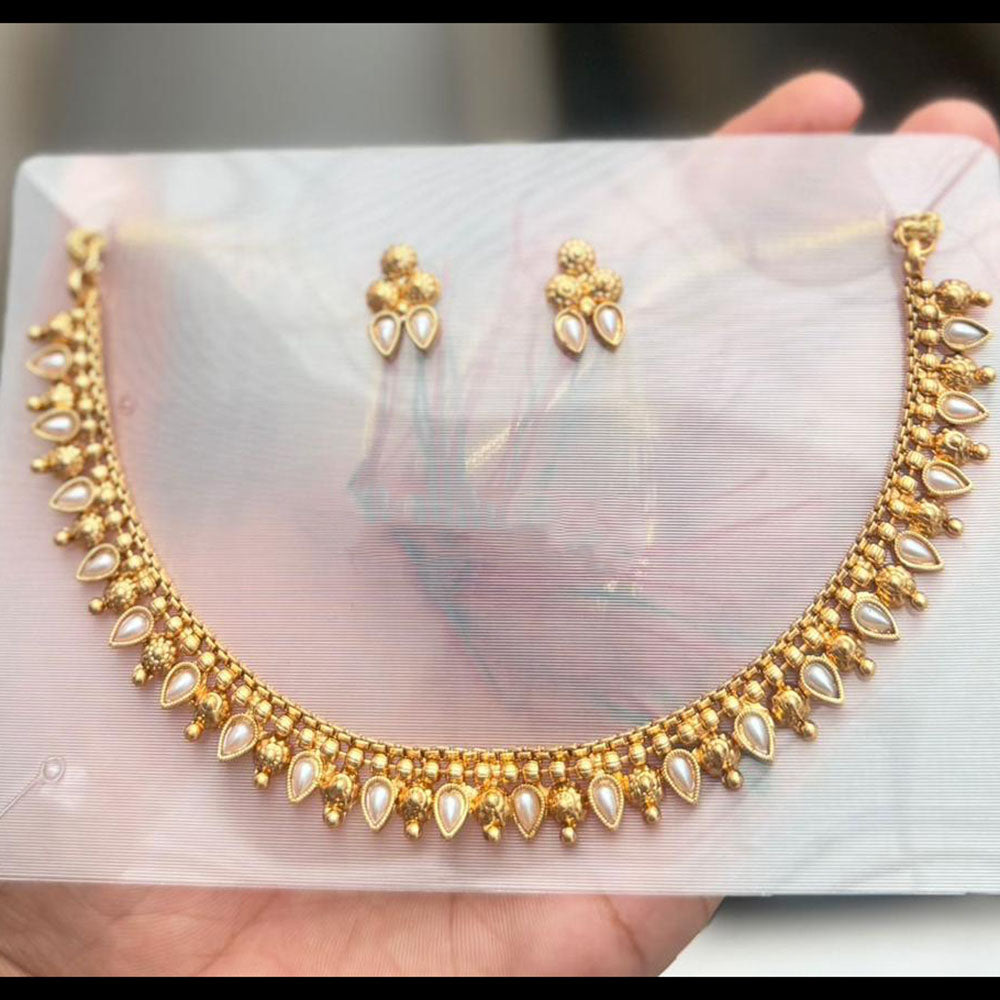 Tanish Art Jewellery Elegant Crystal Stone Necklace And Earrings Set