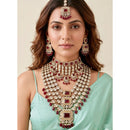 Tanish Art Jewellery Pota Stone Pearl And Beads Double Necklace Set
