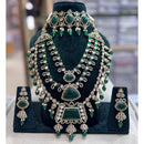 Tanish Art Jewellery Pota Stone Pearl And Beads Double Necklace Set