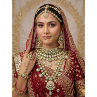 Tanish Art Jewellery Graceful Kundan Stone And Beads Bridal Set