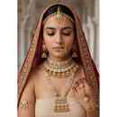 Tanish Art Jewellery Graceful Kundan Stone And Beads Bridal Set