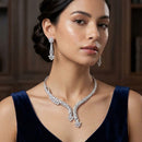 Tanish Art Jewellery Glamorous American Diamond Necklace Set