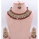 Tanish Art Jewellery Polki Kundan Pearl And Beads Choker Necklace Set