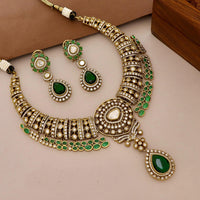 Tanish Art Jewellery Traditional Polki Kundan And Austrian Stone Necklace Set