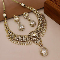 Tanish Art Jewellery Traditional Polki Kundan And Austrian Stone Necklace Set