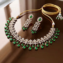 Tanish Art Jewellery Glamorous American Diamond Necklace Set