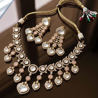 Tanish Art Jewellery Designer Pota And Polki Kundan Stone Necklace Set