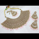 Tanish Art Jewellery Glamorous Crystal Stone Pearl And Beads Choker Necklace Set