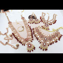 Tanish Art Polki Kundan Meenakari Pearl & Beads Bridal Jewellery Set