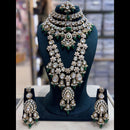 Tanish Art Jewellery Grand Polki Kundan Pearl And Beads Double Necklace Set